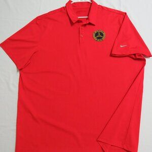 L-2XL Mercedes Red Nike Dri-Fit Men's db #D05 Golf Polo Shirt